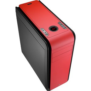 Aerocool DS 200 Red Gaming Case Noise Dampening 2 x USB3 7 Colour LCD Panel (980)